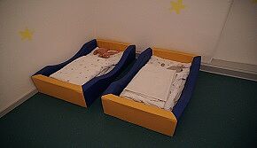 Schlafraum - Dieses Bild zeigt den Schlafraum der Kinderkrippe
